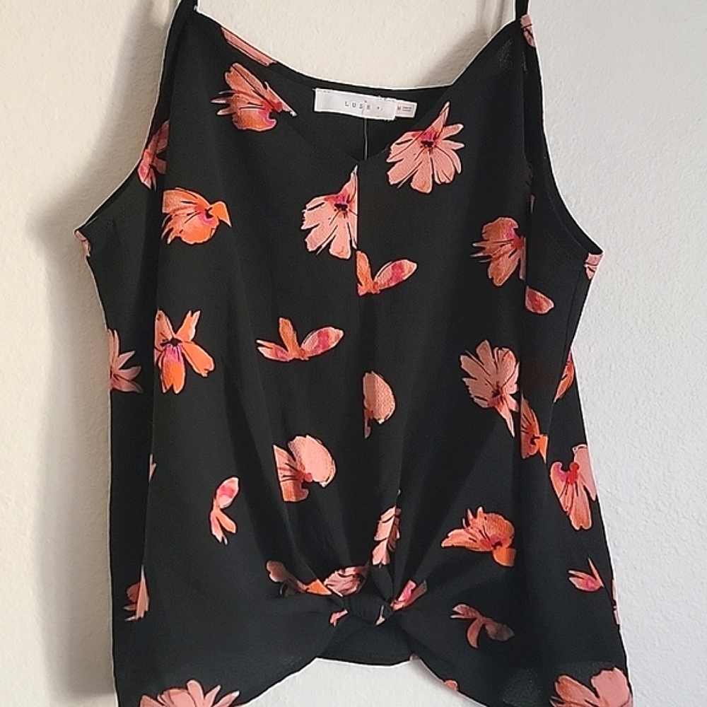 Lush Black Floral Tank (Stitch Fix)